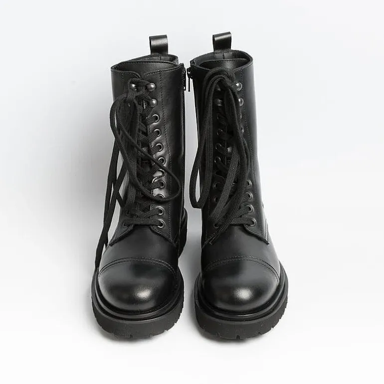 ANNA F Combat Boots* - Amphibian - 9544 - Nappa - Black