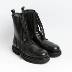 ANNA F Combat Boots* - Amphibian - 9544 - Nappa - Black