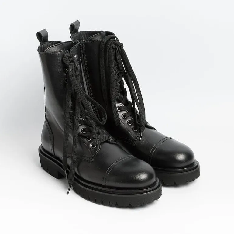ANNA F Combat Boots* - Amphibian - 9544 - Nappa - Black