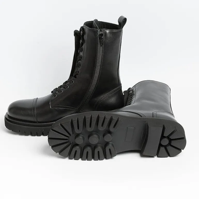 ANNA F Combat Boots* - Amphibian - 9544 - Nappa - Black
