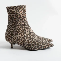 Anna F. Ankle Boots*Anna F - Ankle Boot - 9800 - Stretch Fabric - Spotted