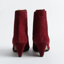 Anna F. Ankle Boots*Anna F - Ankle Boot - 9884 - Velor Carmine