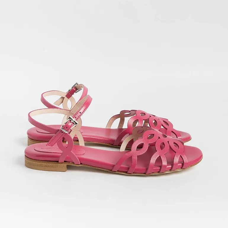 Anna F. Low Sandals* - Flat Sandals 3669 - Fuchsia