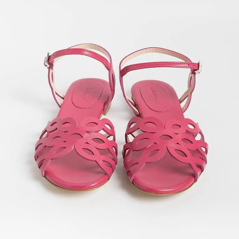 Anna F. Low Sandals* - Flat Sandals 3669 - Fuchsia
