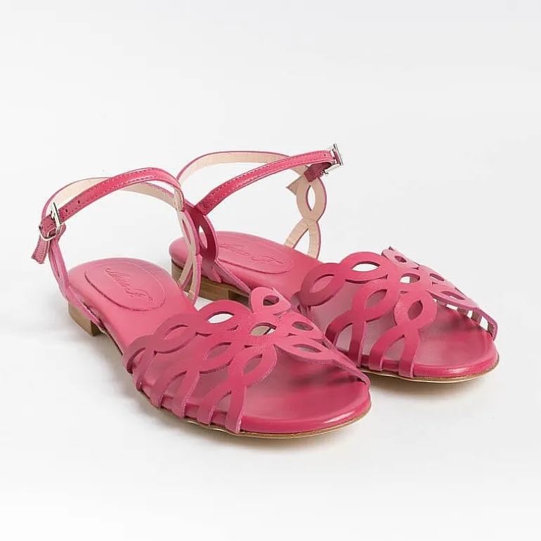 Anna F. Low Sandals* - Flat Sandals 3669 - Fuchsia