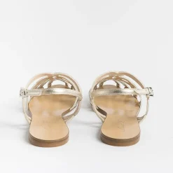 Anna F. Low Sandals* - Flat Sandals 3628 - Platinum Laminate