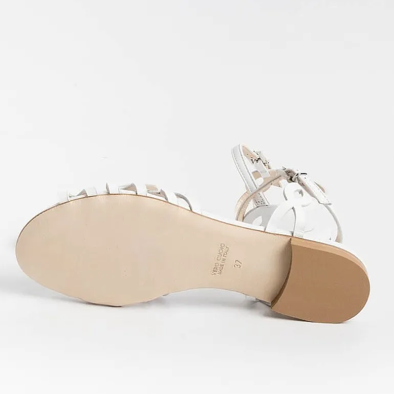Anna F. Low Sandals* - Flat Sandals 3669 - White