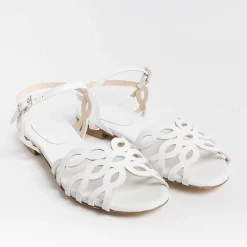 Anna F. Low Sandals* - Flat Sandals 3669 - White