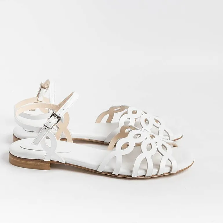 Anna F. Low Sandals* - Flat Sandals 3669 - White
