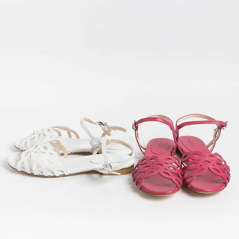 Anna F. Low Sandals* - Flat Sandals 3669 - White