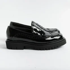 Anna F. Loafers*Anna F - Moccasin - 1498 - Patent - Black