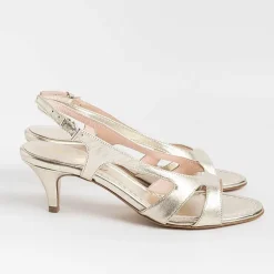 Anna F. Sandals With Heel* - Sandals With Heels - 3664 - Platinum Laminate