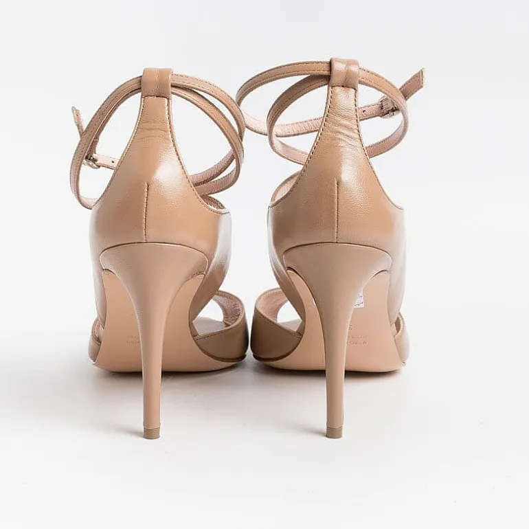 Anna F. Sandals With Heel* - Sandals With Heels - 3640 - Nappa Camelia