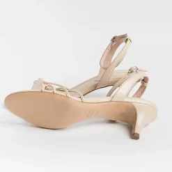 Anna F. Sandals With Heel* - Sandals With Heels - 3665 - Chalk Nappa
