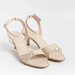 Anna F. Sandals With Heel* - Sandals With Heels - 3665 - Chalk Nappa