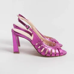 Anna F. Sandals With Heel* - Sandals With Heels - 3656 - Fuchsia Laminate