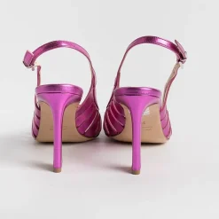 Anna F. Sandals With Heel* - Sandals With Heels - 3656 - Fuchsia Laminate