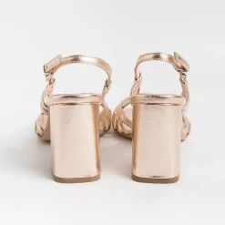 Anna F. Sandals With Heel* - Sandals With Heels - 3623 - Powder Laminate