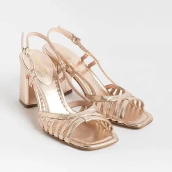 Anna F. Sandals With Heel* - Sandals With Heels - 3623 - Powder Laminate