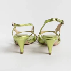 Anna F. Sandals With Heel* - Sandals With Heels - 3664 - Lime Laminate
