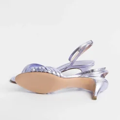 Anna F. Sandals With Heel* - Sandals With Heels - 3661 - Lilac Laminate