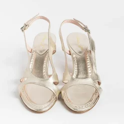 Anna F. Ceremony - Shoes And Clutches* - Sandals With Heels - 3664 - Platinum Laminate