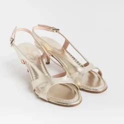 Anna F. Ceremony - Shoes And Clutches* - Sandals With Heels - 3664 - Platinum Laminate