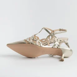 Anna F. Ceremony - Shoes And Clutches* - Sling Back - 1483 - Platinum Laminate
