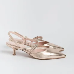 Anna F. Ceremony - Shoes And Clutches* - Sling Back 1318 - Laminate Powder