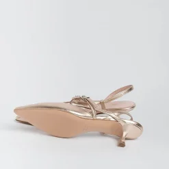 Anna F. Ceremony - Shoes And Clutches* - Sling Back 1318 - Laminate Powder