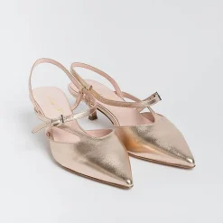 Anna F. Ceremony - Shoes And Clutches* - Sling Back 1318 - Laminate Powder