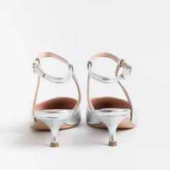 Anna F. Ceremony - Shoes And Clutches* - Slingback - 1411 - Silver Laminate