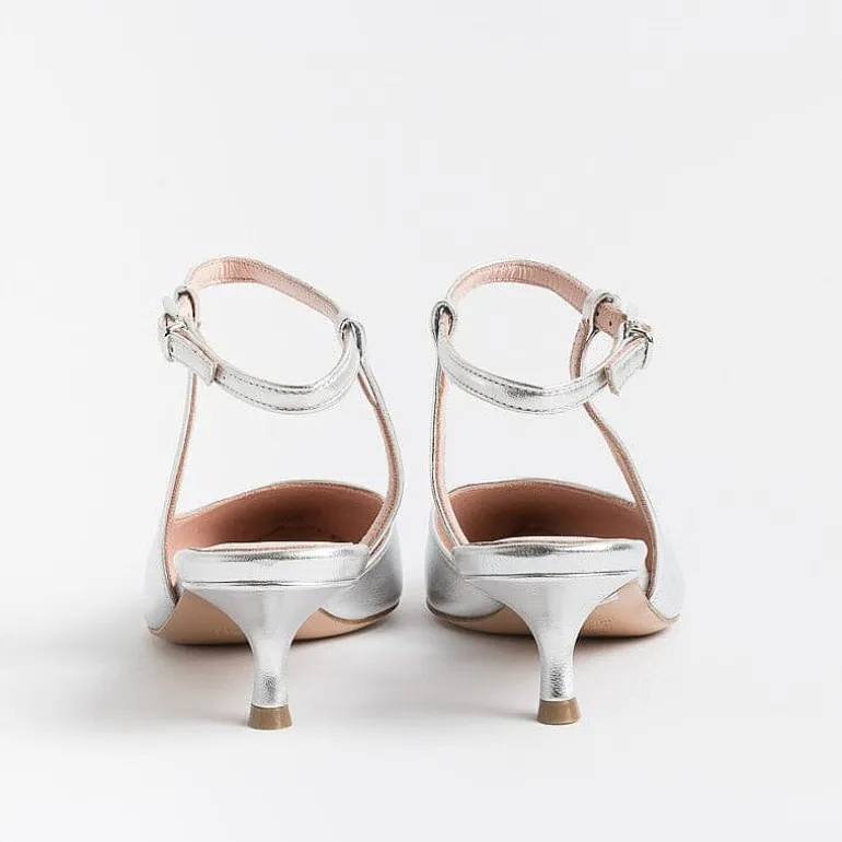 Anna F. Ceremony - Shoes And Clutches* - Slingback - 1411 - Silver Laminate