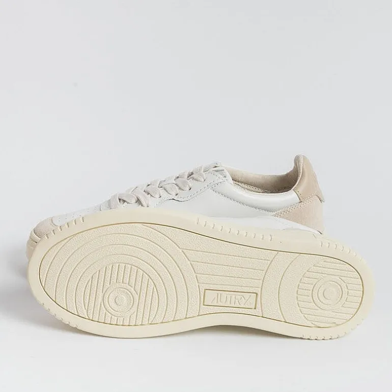 AUTRY - Collezione donna Sneakers*Autry - Aulw Ls58 - Sneakers Low Wom Leat - White Beige Pepper