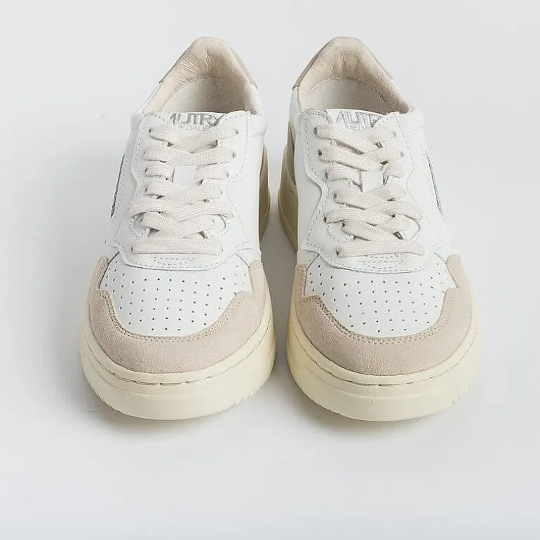 AUTRY - Collezione donna Sneakers*Autry - Aulw Ls58 - Sneakers Low Wom Leat - White Beige Pepper