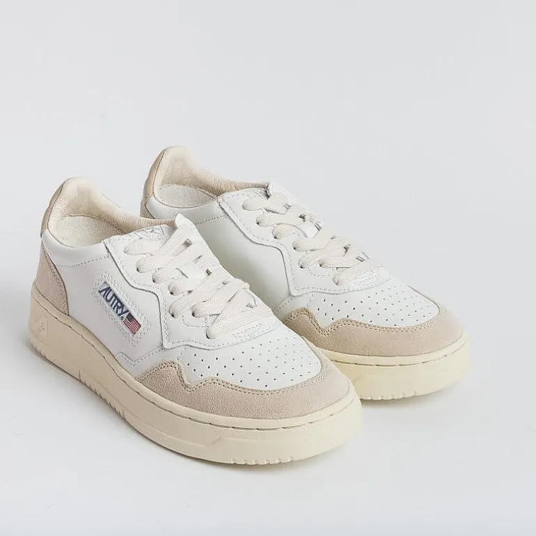 AUTRY - Collezione donna Sneakers*Autry - Aulw Ls58 - Sneakers Low Wom Leat - White Beige Pepper
