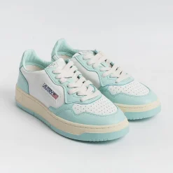 AUTRY - Collezione donna Sneakers*Autry - Aulw Wb20 - Sneakers Low Wom Leat - White / Turquoise