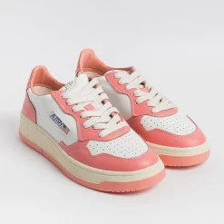 AUTRY - Collezione donna Sneakers*Autry - Aulw Wb22 -Sneakers Low Wom Leat - White / Peach