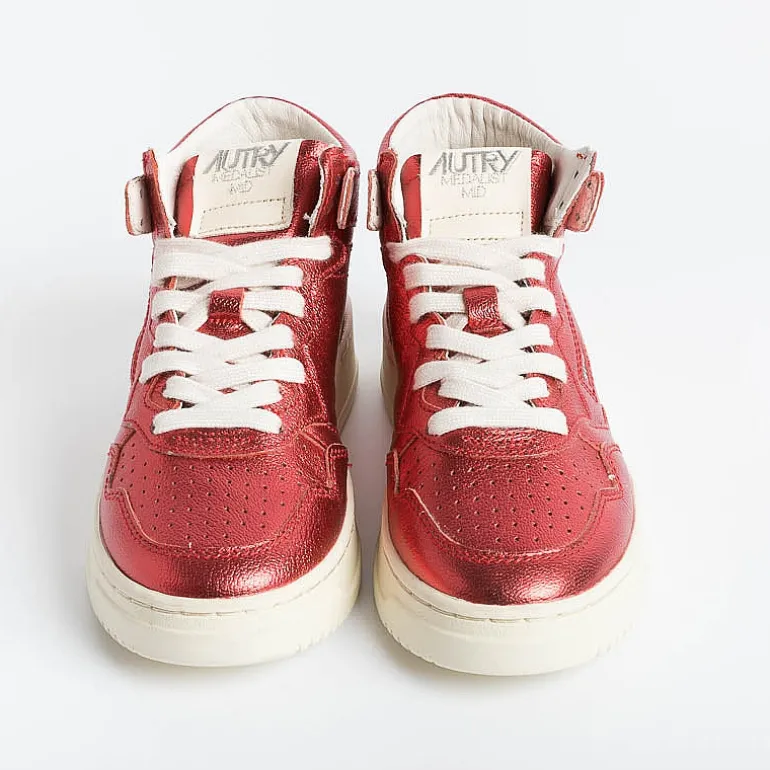 AUTRY - Collezione donna Sneakers*Autry - Aumw Gm06 - Sneakers Mid Wom Goat - Metal Red