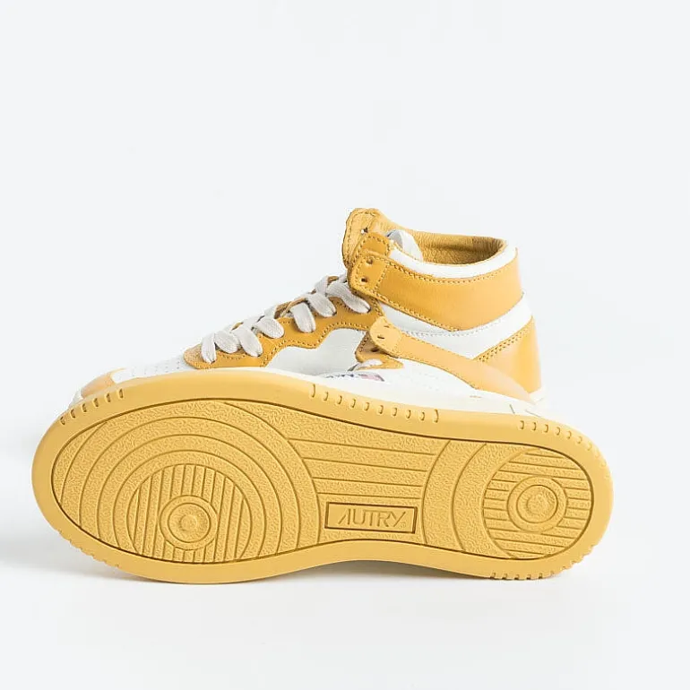 AUTRY - Collezione donna Sneakers*Autry - Aumw Wb12 - Sneakers Mid Wom Leat - Mustard