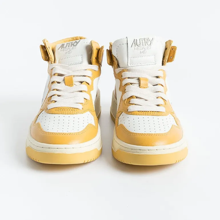 AUTRY - Collezione donna Sneakers*Autry - Aumw Wb12 - Sneakers Mid Wom Leat - Mustard