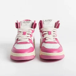 AUTRY - Collezione donna Sneakers*Autry - Aumw Wb14 - Sneakers Mid Wom Leat - Pink Bubble