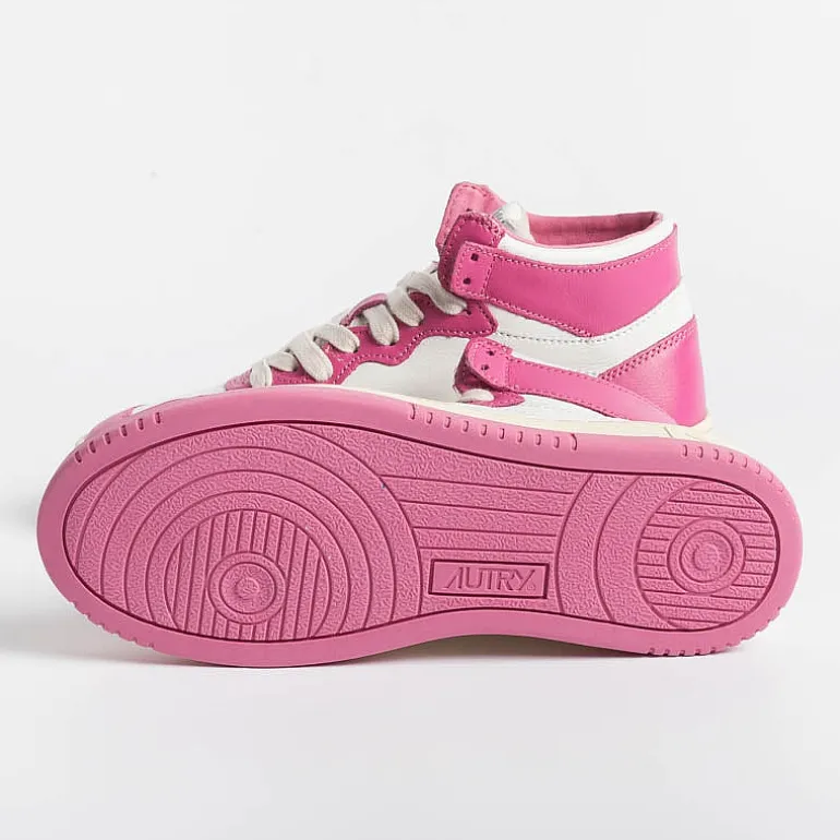 AUTRY - Collezione donna Sneakers*Autry - Aumw Wb14 - Sneakers Mid Wom Leat - Pink Bubble