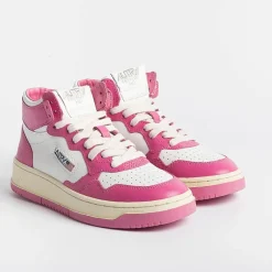 AUTRY - Collezione donna Sneakers*Autry - Aumw Wb14 - Sneakers Mid Wom Leat - Pink Bubble
