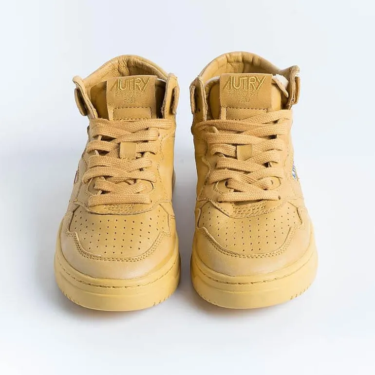 AUTRY - Collezione donna Sneakers*Autry Aumw Sg05 - Sneakers Mid Wom Solid Goat - Mustard