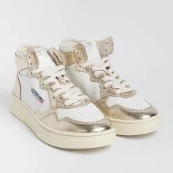 AUTRY - Collezione donna Sneakers*Autry Aumw Wb16 - Sneakers Mid Wom Leat/Leat - Platinum White