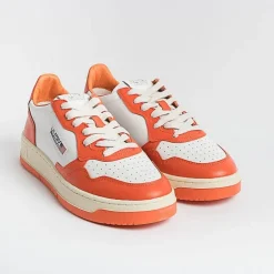 AUTRY - Collezione uomo Sneakers*Autry Sneakers Aulm Wb21 - Low Man Leat - White/Orange
