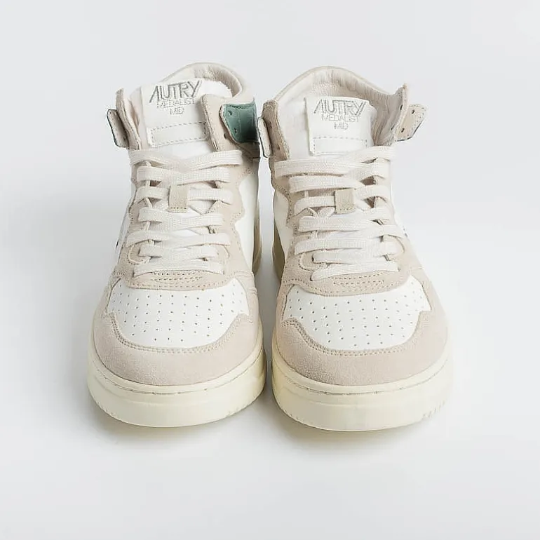 AUTRY - Collezione uomo Sneakers*Autry Sneakers Aumm Gs11 - Mid Man Goat/Suede - White/ Green
