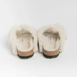 BIRKENSTOCK Low Sandals* - Flat Sandals 1023130 - Arizona Big Buckle Teddy - Eggshell