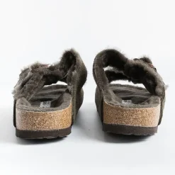BIRKENSTOCK Low Sandals* - Flat Sandals 1020528 - Arizona Fur - Mocca
